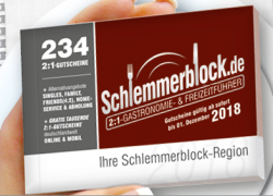 Bis zu 57% Rabatt auf den Schlemmerblock 2018 mit Gutscheincode z.B. 6 Stück für 74,75 € statt 209,40 € @schlemmerblock.de
