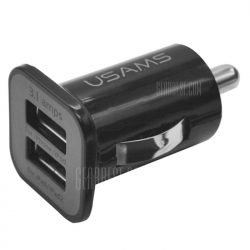 Gearbest: USAMS Dual USB Port KFZ-Ladeadapter für 0,85 Euro inkl. Versand [Pandacheck 1,44€]