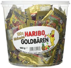 Haribo Goldbären 100 Minibeutel, 1er Pack (1 x 980 g Dose) für 5,91€ als Plus-Produkt bei Amazon [idealo 9,50€]