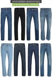 Outlet46: 22 verschiedene Levis Jeans für nur jeweils 44,99 Euro statt 87,99 Euro bei Idealo