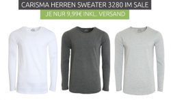 Outlet46: CARISMA Basic Herren Sweater in 3 Farben für nur je 9,99 Euro statt 29,99 Euro bei Idealo