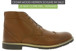 Outlet46: Cedar Wood Vintage Herren Boots Braun für nur 12,99 Euro statt 27,99 Euro bei Idealo