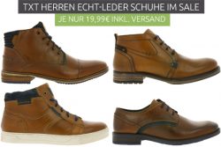 Outlet46: TXT Men Fashion Shoes Herren Echtleder-Schuhe für nur je 19,99 Euro statt 44,99 Euro bei Ideao