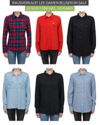 Outlet46: Viele verschiedene Lee Damen Blusen und Hemden für nur je 7,99 Euro statt 27,15 Euro bei Idealo