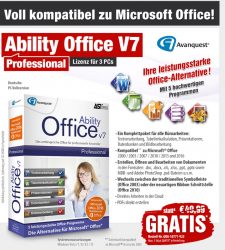 @pearl: Ability Office V7 Prof. gratis mitbestellen oder einzeln mit Versand (idealo ab 34€)