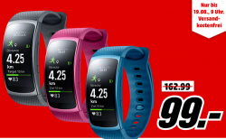 SAMSUNG Gear Fit 2 iOS/Android Smartwatch in 3 Farben für je 99 € (149,87 € Idealo) @Media-Markt