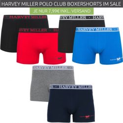 Outlet46: Verschiedene 2er Packs Harvey Miller Polo Club Herren Boxershorts für nur je 7,99 Euro statt 29,99 Euro bei Idealo