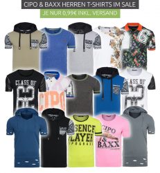 Outlet46: Verschiedene Cipo & Baxx T-Shirts und Polo-Shirts für nur je 0,99 Euro statt 24,99 Euro bei Idealo