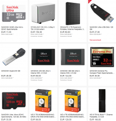 Sticks, SSDs, HDDs usw. im Mega-Marken-Sparen @Media-Markt z.B. SANDISK Ultra USB-Stick 128GB für 27 € (34,49 € Idealo)
