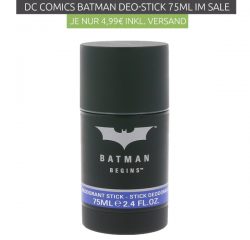 Outlet46: DC Comics BATMAN BEGINS Herren Deo-Stick 75 ml für 4,99 Euro [Idealo 9,99 Euro]