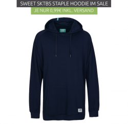 Outlet46: Sweet SKTBS Staple Herren Hoodie Blau mit Kapuze für 0,99€ [MBW 19€] [Idealo Outlet46 22,99€]