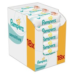 Pampers Sensitive Feuchttücher, 1008 Tücher, 18er Pack (18 x 56 Stück) 14,18€ statt 18,25€ (-36%) bei Idealo