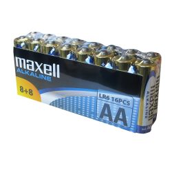 Amazon: 16-er Vorratspack Maxell Alkaline Batterie AA für nur 2,87 Euro statt 8,27 Euro bei Idealo