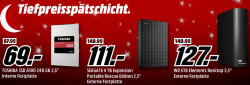 Festplatten in der Tiefpreisspätschicht @Media-Markt z.B. TOSHIBA A100 240GB SSD für 69 € (91,98 € Idealo)