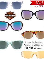 Outlet46: Verschiedene Harley Davidson Sonnenbrillen für je 17,99 Euro statt 39,90 Euro bei Idealo (anderer Händler)