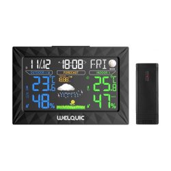 Amazon – Funk Wetterstation mit LCD Farbdisplay inkl. Innen- und Außentemperaturanzeige mit Sensor durch Gutscheincode für 25,99€ statt 37,99€