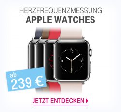 Apple Watches Sale @T-online Shop z.B. Apple Watch Series 1 38mm Silver für 213,99 € (268,65 € Idealo)