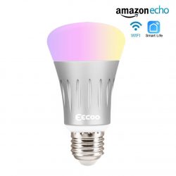 EECOO RGB LED Wifi-Lampe (E27) steuerbar mit Amazon Echo oder Google Home für 15,99€ dank Gutscheincode @Amazon
