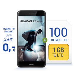 GMX.de: D2 – 100 Freiminuten + 1GB Datenflat für 4,99 Euro mtl oder mit Huawei P8 Lite 2017 für 9,99 Euro