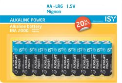 Mediamarkt: ISY IBA -2000 AA Mignon Batterie Alkaline 20 Stück für nur 4 Euro statt 10,98 Euro bei Idealo