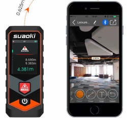 Amazon – 70% Rabatt auf Suaoki P7 Laser-Entfernungsmesser mit Touchscreen, Bluetooth, App-steuerbar 40 Meter für 23,99€ statt 79,99€ und 100 Meter für 36,99€ statt 122,99€