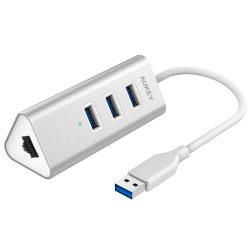Amazon – Aukey CB-H32 USB 3.0 Hub 3 Port mit 1 Ethernet Anschluss durch Gutscheincode für 5,99€ statt 19,99€