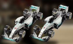 Kostenlose Mercedes Formel 1-Team Papier-Bastelbögen zum ausdrucken und selberbasteln
