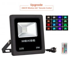 MEIKEE 10W RGB Strahler Mit Fernbedienung, 4 Modi 16 Farben für 14,44€ statt 16,99€ dank Gutscheincode @Amazon