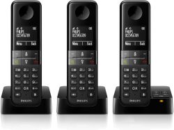 PHILIPS D4553B/39 Schnurloses Telefon mit 3 Mobilteilen für 49,99 € (+VSK) (84,90 € Idealo) @saturn.de
