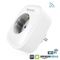 Amazon – Homecube intelligente WLAN Steckdose mit Schalter (funktioniert mit Amazon Alexa) durch Gutscheincode für 15,30€ statt 21,99€