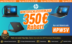 HP Winterschlussverkauf @Notebooksbilliger z.B. HP 15-bs114ng 15,6 Zoll Full-HD/Core i5-8250U/8GB RAM/256GB SSD für 449 € (539 € Idealo)