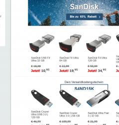 iBOOD: Bis zu 65 % Rabatt auf USB Speichersticks von San Disk + Versandkostenfrei auf alle Produkte