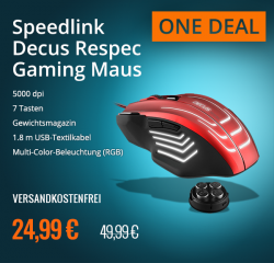 Speedlink Decus Respec Gaming Maus für 24,99€ versandkostenfrei [idealo 31,95€] @One.de