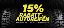 15% Gutschein auf Autoreifen bei Rakuten + Cashback Aktion