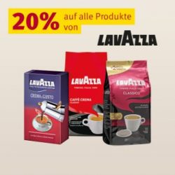 20% Rabatt auf verschiedene ausgewählte Artikel und Marken – z.B.  Lavazza Caffè Crema classico für 11,19€ [idealo 12,99€]@Rossmann