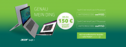 One.de: Bis zu 150 Euro Rabatt auf das Acer Swift 3 Notebook mit Intel Core i5 oder i7 Processor