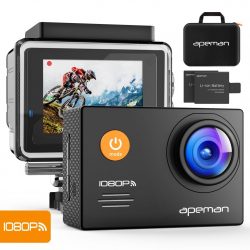 Amazon: Apeman A70 Aktion Kamera mit 2 1050mAh Akkus  (14 MP, ​1080P FULL HD, WiFi für 31,87 Euro statt 37,49 Euro