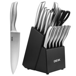 Amazon – Deik Profi Messerblock Messer Set 16-tlg durch Gutscheincode für 36,98€ statt 69,98€