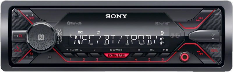 Amazon, Mediamarkt und Redcoon: Sony DSX-A410BT MP3 Autoradio mit Bluetooth, NFC, USB, AUX 49 Euro statt 67,28 bei Idealo - Liveshopping-Aktuell
