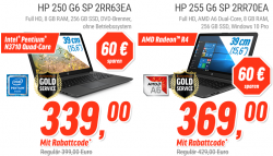 HP Frühlings Sale @Notebooksbilliger z.B. HP 250 G6 SP 2RR63EA Business Notebook 15,6 Zoll/8GB RAM/256GB SSD für 339 € (395 € Idealo)