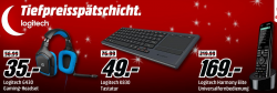 Mediamarkt: Logitech Tiefpreisspätschicht z.B. Logitech Wireless Combo MK520 Tastatur und Maus für nur 29 Euro statt 43,08 Euro bei Idealo