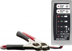 Voelkner: Gratis  VOLTCRAFT Kfz-Batterietester BT-2 102mm x 46mm ab 19,99 Euro MBW [ Idealo 12,09 Euro ]