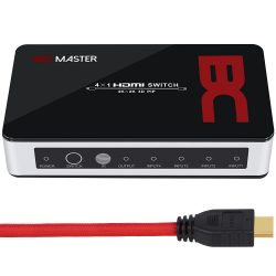 Amazon: BC Master 4 K HDMI Switch, 4 Port 4 x 1 mit Fernbedienung mit Gutschein für nur 12 Euro statt 40 Euro