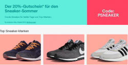 Ebay – 20% Rabatt auf über 4000 Sneaker durch Gutscheincode ohne MBW