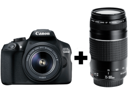 Mediamarkt: CANON EOS 1300D Kit DFIN III Spiegelreflexkamera mit Objektiv 18-55 mm, 75-300 mm für nur 333 Euro statt 428,73 Euro bei Idealo