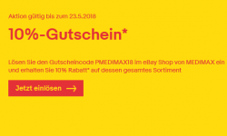 MediMax – 10% Sofortrabatt ohne Mindestbestellwert @ebay.de