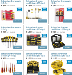 Toolland Werkzeug Flash-Sale @iBOOD z.B. Schrauberdreher- und Bitsatz (58-tlg.) für 15,90 € (25,89 € Idealo)