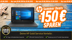 HP Summer-Deals mit bis zu 150 € Rabatt + 50 € Extra-Rabatt (Masterpass) @Notebooksbilliger z.B. HP 3CA17ES Business Notebook für 257,99 € (407,94 € Idealo)