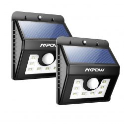 Amazon – 2 x Mpow 8 LED Solar Leuchte (mit 3 Modi) für 11,99 € statt 23,98 €
