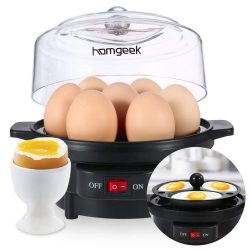Amazon – Homgeek Eierkocher (bis zu 7 Eier) aus Edelstahl  + Spiegeleifunktion für 18,99 € statt 27,99 €